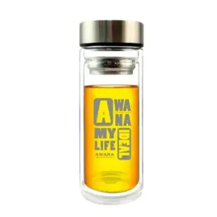 【AWANA】濾網雙層玻璃杯 GL-500(500ml)