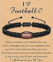 Football Gifts for Boys 8-12 12-14, Football Bracelet for Teenage Boys, Cool Stuff for Teen Boys, Birthday Easter Christmas Stocking Stuffers Valentines Day Gifts for Son Grandson Nephew Brother,