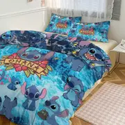Bed Sheets g781 Stitch Print Bedding Set Pattern Duvet Cove Set 3 Pieces 1 Quilt Cover And 2 Pillowcases for Women Men Teens tq781 Bed Sheets