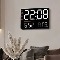 在飛比找樂天市場購物網優惠-大屏數字鐘 創意多功能掛鐘 簡約LED時鐘 客廳時鐘 大尺寸