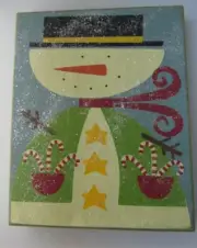 Snowman shadowbox Christmas theme sign ~ snowmen ~ Collins HW 4169 NEW