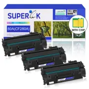 3PK CF280A 80A Toner Cartridge for HP LaserJet Pro M401dw M401n M401d M425dn