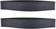 [Clocean] Firefighter Helmet Band 2 Pack, Strengthened Rubber Fire Helmet Strap for Holding Firefighting Tools, Flexible and Sturdy to Fit for Various Styles of Fire Helmets or Hard Hats, Black