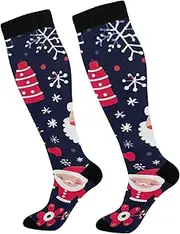 [ODAWA] White Marble Soft Warm Non-Slip Winter Home Socks Compression Sock for Men Long Socks for Women and Men