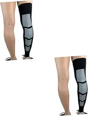 Baluue 2pcs Sports Shin Guard Running Knee Sleeve Calf Compression Sleeve Basketball Shin Guards