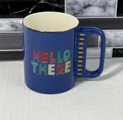 Tabitha Brown HELLO THERE 16oz Stoneware Coffee Mug Cup Blue