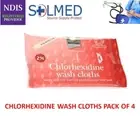 4 PACKS WASH CLOTHS LARGE 2% CHLORHEXIDINE ANTIBACTERIAL BODY WASH SEALED 4PACK