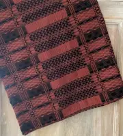 New Primitive BLACK PUMPKIN ORANGE COVERLET TABLE SQUARE Tablecloth Topper 34"