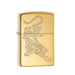 ├登山樂┤美國 ZIPPO TIGER DESIGN 防風打火機 HIGH POLISH BRASS/LUSTRE # 29884