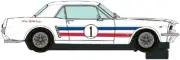 Scalextric 1965 ATCC Ford Mustang Geoghegan Car, Sport, 1.32 Scale