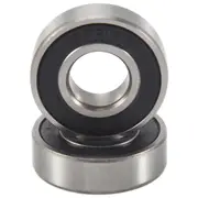 2 pieces Ball Bearing 6001Rs 28mm x 12mm x 8mm Scooter silver black