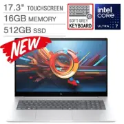 NEW HP ENVY 17.3" FHD Touch ULTRA 7 155H 16GB RAM 512GB SSD Backlit Key Win11