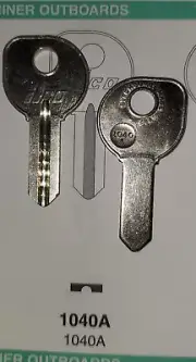 Clum, Mercury, Larson, Mariner, Boat Motor, Outboard, 1040A, Vintage Key Blank