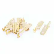 A●Male Spade Crimp Terminals Wiring Connectors Gold Tone 10 Pcs