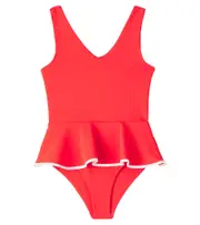 [Marysia Bumby] Marysia Bumby Gramercy peplum swimsuit Y 6 red