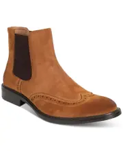 Kenneth Cole Reaction Men's Knock Wingtip Toe Block Heel Brown Size 8 M