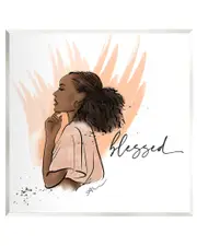 Blessed Woman Portrait Wall Plaque Wall Art by Alison Petrie
