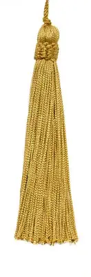 Light Gold 5.5" Chainette Tassels 24 Karat Gold [Set of 10]