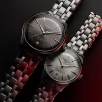 在飛比找momo購物網優惠-【TISSOT 天梭】杜魯爾系列動力80小時機械對錶 情侶手