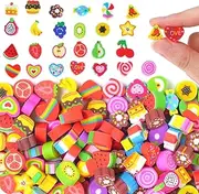 Wolpark Food Heart Mini Erasers for Kids Bulk Cake Fruit Cute Erasers 170Pcs Novelty Easter Egg Stuffers Desk Pets Classroom Prizes Game Rewards Easter Party Favors