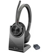 Poly Voyager 4320 V4320 UC USB-C Stereo Wireless Headset with Charging Stand 218479-01