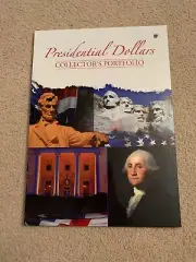 Whitman Presidential Dollars Collectors Portfolio Folder 12x16 WITH 10 COINS!!!!