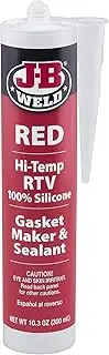 JB Weld Hi Temperature RTV Silicone Gasket Maker and Sealant, Red, 292 g