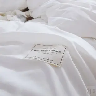 北歐風床包四件组 純色日式床包組 簡約小清新床包四件組 兩用被套 單人/雙人/加大/特大 床包床罩床套枕套-白色