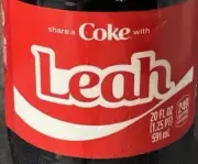 Share A Coke With Leah 2025 Limited Edition Personalized Coca-Cola Coke Bottle