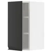 METOD wall cabinet with shelves, white/Upplöv matt anthracite, 30x37x60 cm