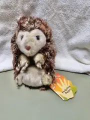 Folkmanis 7" Brown Hedgehog Plush Hand Puppet Turns Inside Out into Ball New