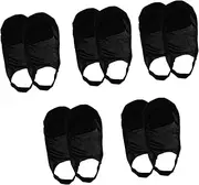 [WRITWAA] Visible Forefoot Socks 5 Pairs Women's Summer Boat Socks Elastic Sling Back for Flats Pumps