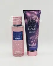 Victoria's Secret Velvet Petals Starlit Body Mist Spray & Body Lotion Set of 2