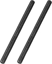 uxcell 1/2" x 7.9" Fully All Threaded Rod, 2Pcs B7 Alloy Steel Long Threaded Screw Right Hand Threads Fully Studding Rod Bar for Furniture Mounting Assembly Fastening, Black