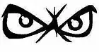 ANGRY EYES car sticker 250MM WIDE popular ebay bumper sticker BAD BOY