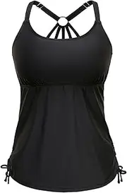 [Holipick] Womens Tankini Swim Top Only Tankini Bathing Suit Tops No Bottom S-XXL
