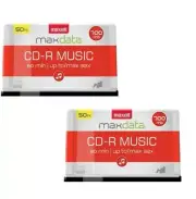 2) Maxell 625156 - CDR80MU50PK 80-Minute Music CD-Rs (50-ct Spindle) *2 Pack*