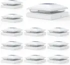 Solar Post Cap Lights,12 Pack 2-Modes Bright 5X5 Vinyl Fence Post Caps Solar Lig