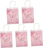 Generic 5pcs Butterfly Paper Candy Bags Loot Bags Small Drawstring Bags Party Favor Bags Party Bags Baggies Paper Bags Kit Small Bag Boxes Christmas Wrapping Bags Hand Bags