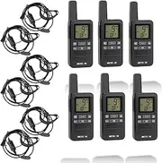 Retevis RB67AU License Free Walkie Talkies with Earpiece, Two-Way Radios Rechargeable, Australia Certificated, Group Call, USB-C, 1600mAh Battery, Walkie Talkie for School Retail Restaurant(6 Pack)