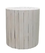 Musca Wooden White Side Table