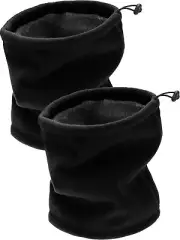 Tatuo Winter Neck Warmer Gaiter for Men Women Ski Fleece Scarf Black