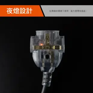 PowerSync群加 2P 1擴3插工業用動力延長線(灰色) 5~15米