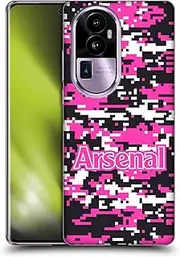Head Case Designs Officially Licensed Arsenal FC Pink Digital Camouflage Crest Patterns Soft Gel Case Compatible with Oppo Reno10 Pro+