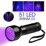 UV Torch Ultra Violet Flashlight Blacklight Aluminum Light Lamp 51 LED 395 nM