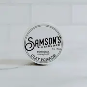 Samson's Haircare Matte Finish Clay Pomade Original (Bergamot & Sandalwood) 3 oz