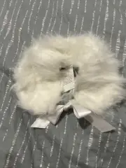 pumpkin patch girls faux fur collar sz small almond cream bnwt (acc370