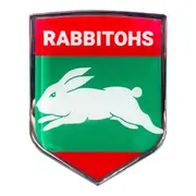 South Sydney Rabbitohs NRL Lensed Chrome Decal Badge Cars, Bikes, Laptops, Most Things