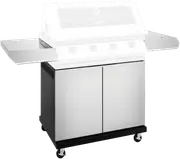 BeefEater 1200 Series Stainless Steel 4 Burner BBQ Trolley w/ Side Burner & Shelf
