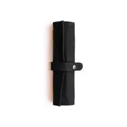 Delfonics Canvas Roll Pencil Case Storage Holder Stationery Organiser 25cm Black